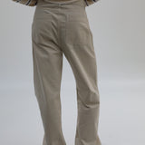 Retro Comfy Buttons Pants Beige