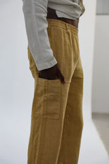 Comfy Linen Pants Mustard