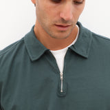 Zip Polo Dark Green
