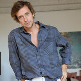 Square Shirt Blue And Grey