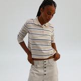 Stripes Polo Sweater Beige