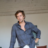 Square Shirt Blue And Grey