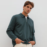 Zip Polo Dark Green