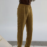 Comfy Linen Pants Mustard