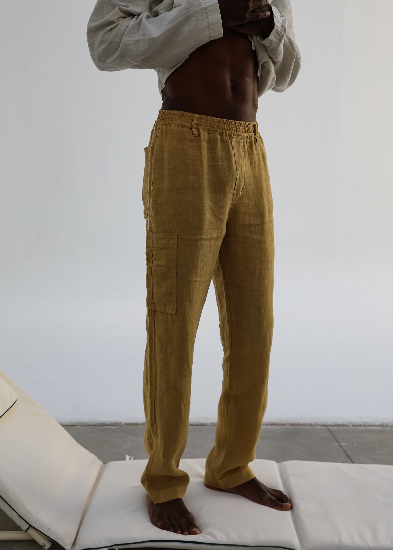 Comfy Linen Pants Mustard