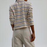 Stripes Polo Sweater Beige