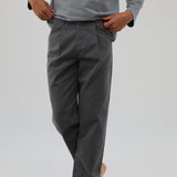 Crossed Pleated Pants Dark Grey