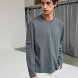 Long Trendy Side Pocket T-Shirt Petrol