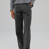 Crossed Pleated Pants Dark Grey