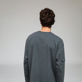 Long Trendy Side Pocket T-Shirt Petrol