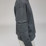 Long Trendy Side Pocket T-Shirt Petrol