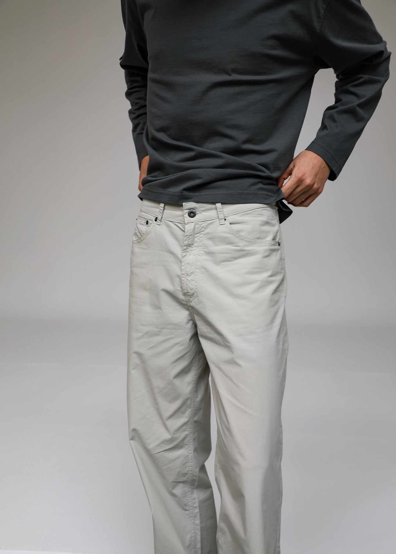 Lightweight Wide Leg Pants Beige