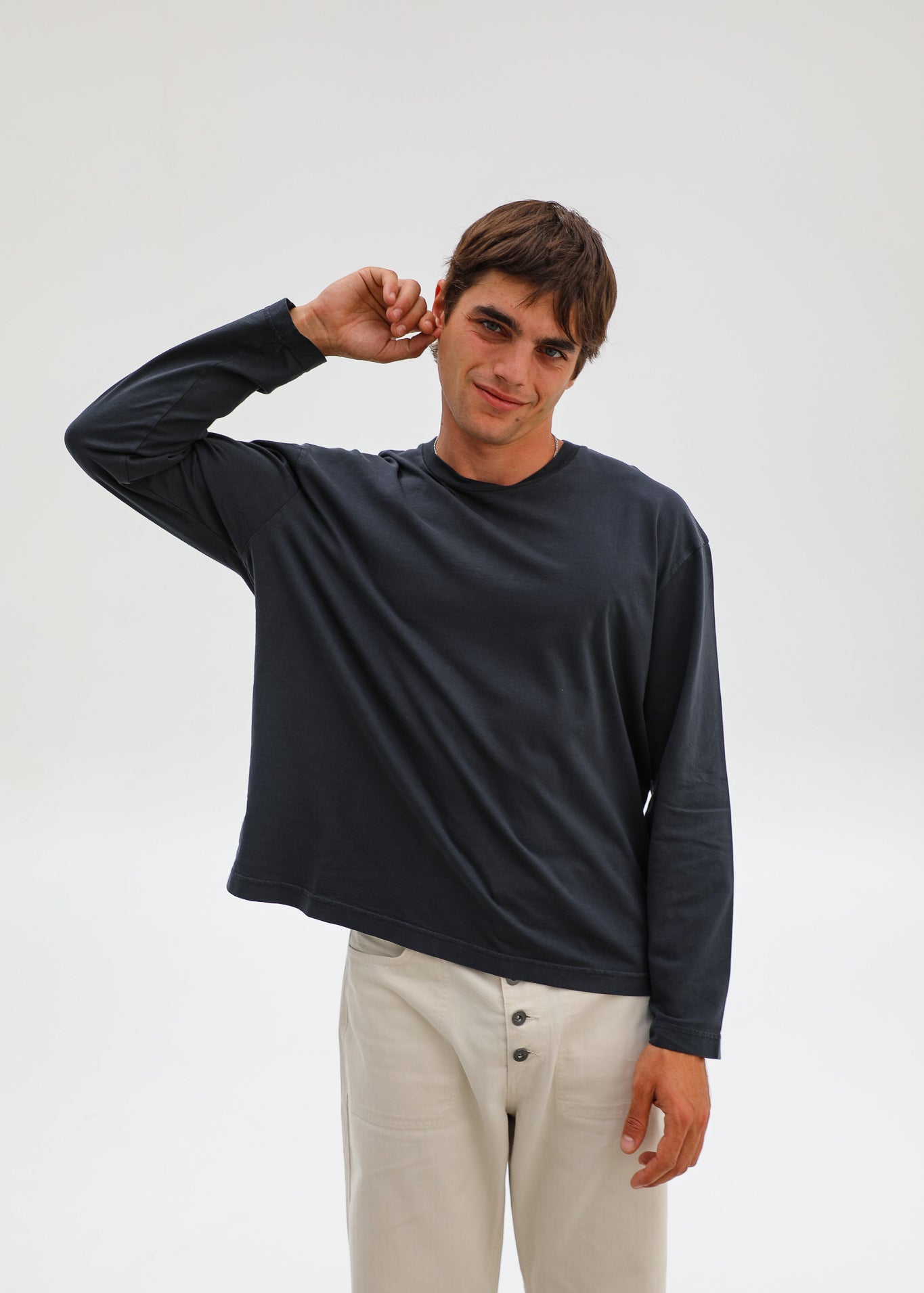 Modern Long Trendy T-Shirt Dark Navy