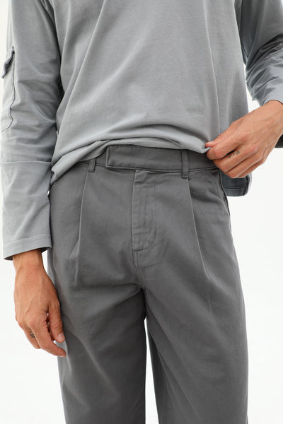 Crossed Pleated Pants Dark Grey – Ramsos