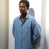 Linen Shirt Denim Stripes