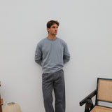 Crossed Pleated Pants Dark Grey