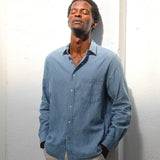 Linen Shirt Denim Stripes