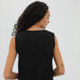 Diplomatic Stripes Vest Black & Grey