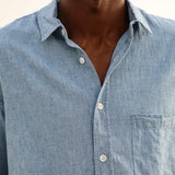 Linen Shirt Denim Stripes