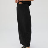 Diplomatic Stripes Skirt Black & Grey