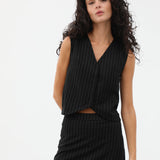 Diplomatic Stripes Vest Black & Grey