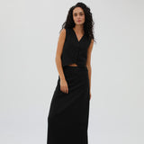 Diplomatic Stripes Skirt Black & Grey