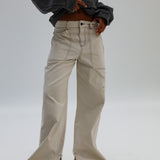Seams Pocket Pants Beige