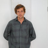 Square Shirt Green And Grey