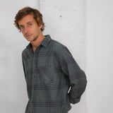 Square Shirt Green And Grey