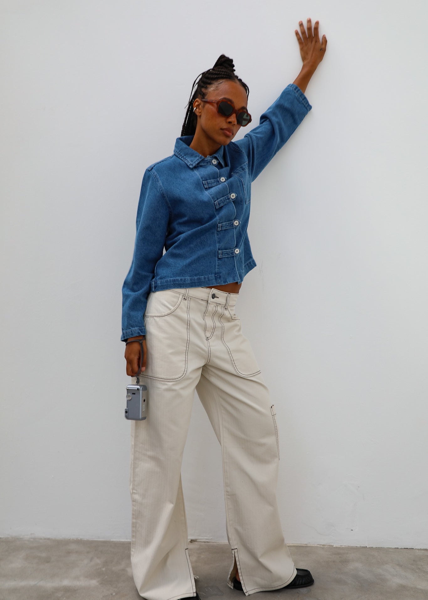 Seams Pocket Pants Beige