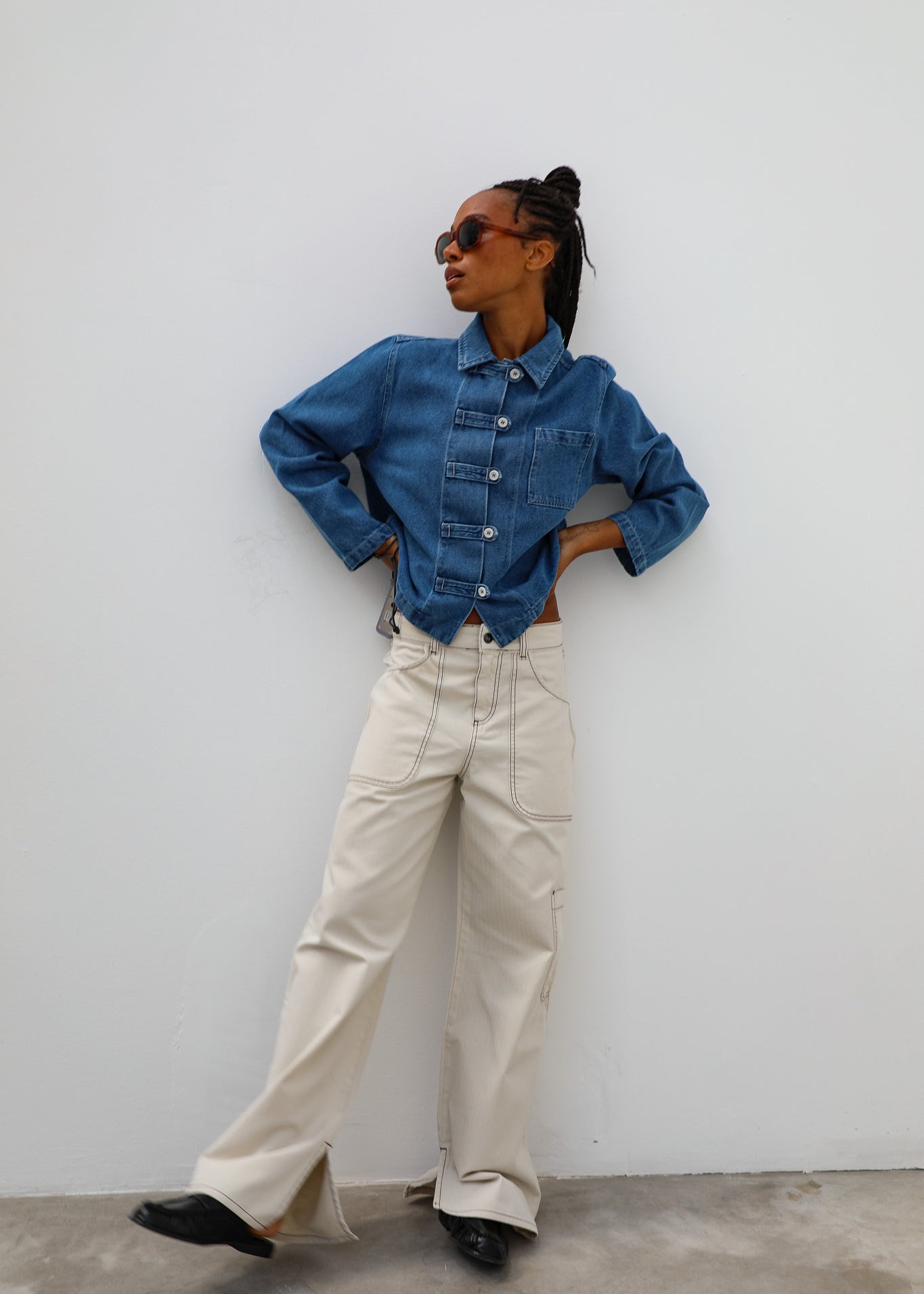 chaqueta estilo japonés denim