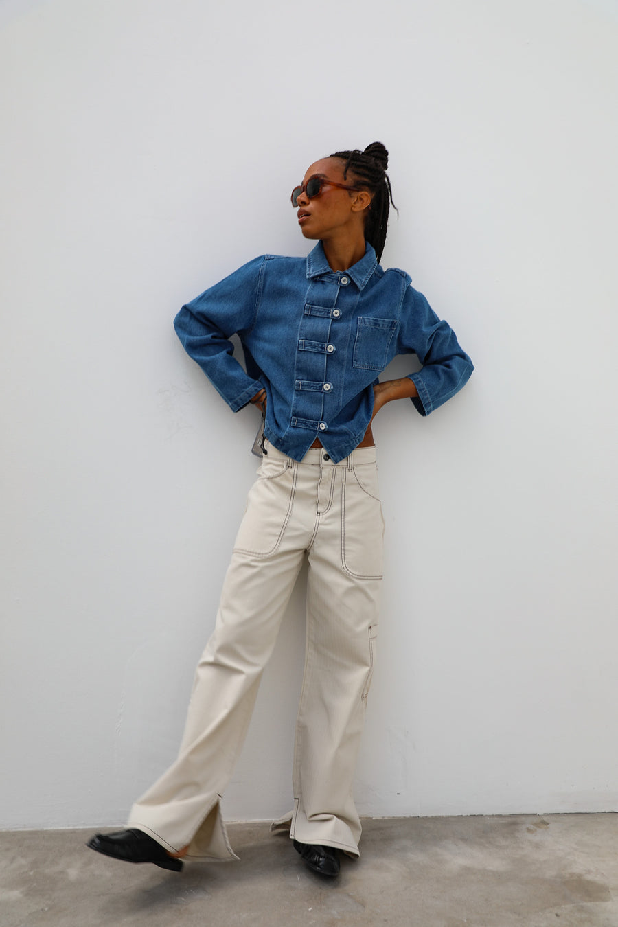 chaqueta estilo japonés denim