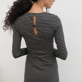 Stripes Dress Black & Grey