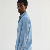 Linen Shirt Denim Stripes