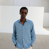 Linen Shirt Denim Stripes