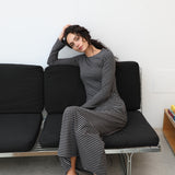 Stripes Dress Black & Grey