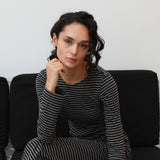 Stripes Dress Black & Grey