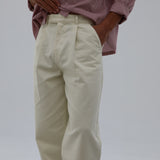 Crossed Pleated Pants Natural