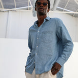Linen Shirt Denim Stripes
