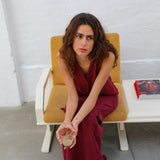 Cool Linen Skirt Burgundy