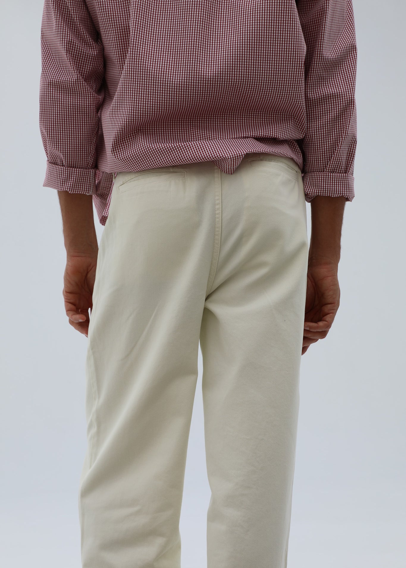 Crossed Pleated Pants Natural