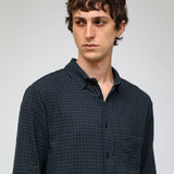 Square Shirt Navy & Green