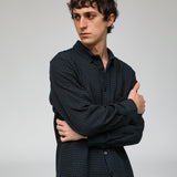 Square Shirt Navy & Green