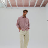 Crossed Pleated Pants Natural