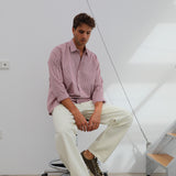 Crossed Pleated Pants Natural
