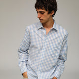 Square Shirt White & Blue