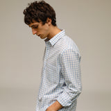 Square Shirt White & Blue