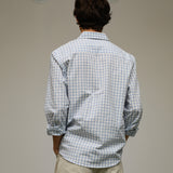 Square Shirt White & Blue