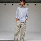 Square Shirt White & Blue