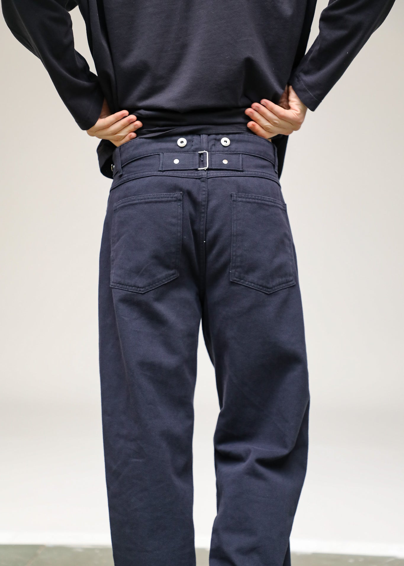 Back Detail Pants Dark Navy